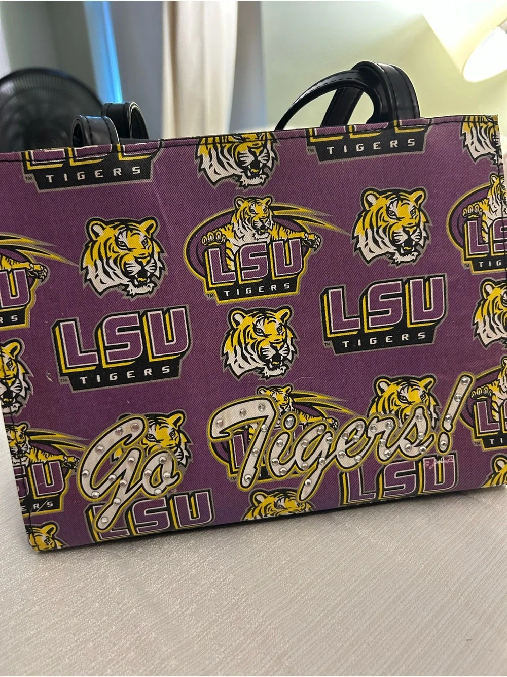 LSU Tigers Purple Fashion Satchel - Collegiate Logo Design